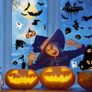 Halloween Window Stickers Reusable Black Halloween Window Clings Scary Decorations Bat Witch Spiders Pumpkin Window Decals Display for Home Party Image 4