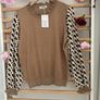 jumper bnwt tan jumper with frilled neckline and blouse style sleeves freesize 12/14 Image 6