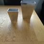 Set of Chrome Vases x 2 for Sale Image 2