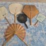 Collection of 6 Vintage Asian Hand Fans Japanese Uchiwa Bamboo Folk Art Decor Image 2