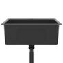 Handmade Kitchen Sink with Faucet Hole Black Stainless Steel Image 8