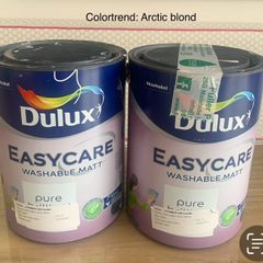2 x 5 Litre tins ARCTIC BLOND DULUX Easycare Washable Matt paint.