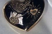Pristine Vintage Variety Club "Dove &amp; Heart"Brooch