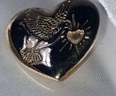Pristine Vintage Variety Club "Dove & Heart"Brooch