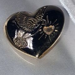 Pristine Vintage Variety Club "Dove & Heart"Brooch