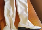 Cream Suede Boots