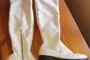 Cream Suede Boots