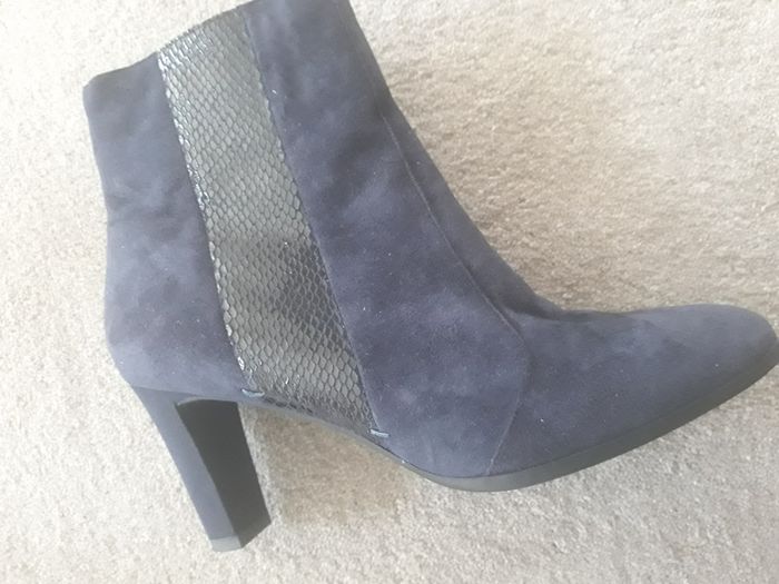 New Navy Suede Ankle Boots