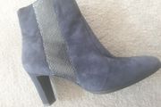 New Navy Suede Ankle Boots
