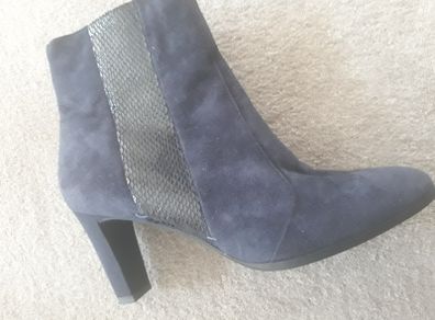 New Navy Suede Ankle Boots