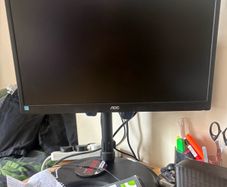 AOC Monitor wi/ Adjustable Desk Mount Arm