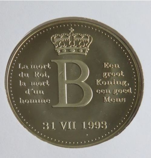 King of Belgium coin medal stamp cover 1993