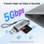 acer SD Card Reader, USB C & USB 3.0 Memory Card Reader Adapter Supports SD/Micro SD/SDHC/SDXC/MMC, Compatible with iPhone 15 Pro, MacBook Pro/Air, iPad Pro 2021, Galaxy S22, Pixel, XPS 13, etc. Image 2