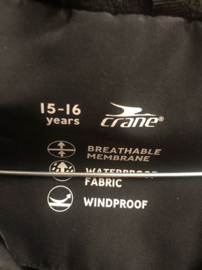 Crane warm black coat (age 15-16)