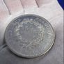 1977 France 50 francs Hercules large silver coin x 2 Image 4