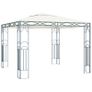 Gazebo with String Lights 300x300 cm Cream Image 2