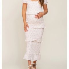 Pink Blush Designer Maternity dress