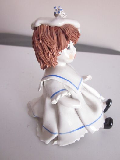 Lino Zampiva Spaghetti Hair Porcelain Girl Figurine