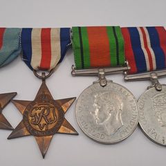 WW2 Medal Group - Defence Medal and Stars