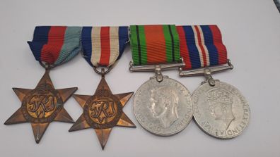 WW2 Medal Group - Defence Medal and Stars