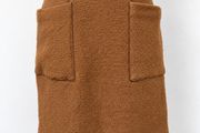 Gallery Brown Wool Blend Skirt With Pockets Size UK 10-12