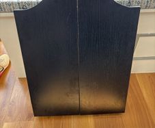 dart board and cabinet