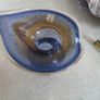 Studio Art Glass Bud Vase Ittig Glasatelier 5  inches Jack in the Pulpit Hand Blown Blue Image 8