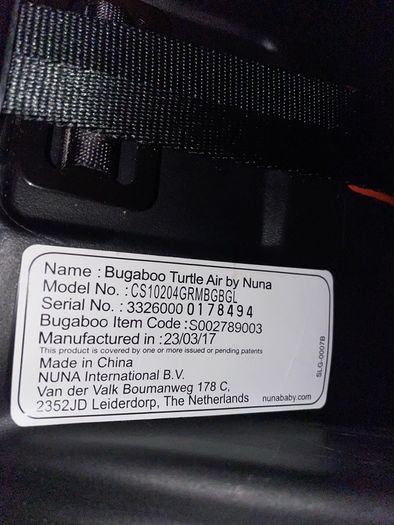 Bugaboo Turtle Air Car Seat + Bugaboo 360 Base by Nuna