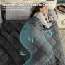 Winthome Weighted Blanket Adult 6kg Grey 150x200cm Glass Beads - Brand New Image 3