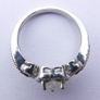 Vintage Sterling Silver 925 Hearts Shaped  Engagement Ring size R - 3,14g Image 5