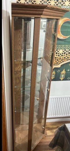 Wooden Corner Display Cabinet