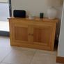 Solid Oak, two door, cabinet. Image 2