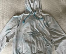 The North Face Men's Blue and White Hoodie