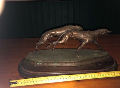 Bronze effect greyhounds