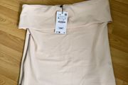 Zara Beige Bandeau Top Size Xxl Uk 16/18 New With Tags
