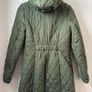 V BY VERY Womens Quilted Shower Resistant Khaki Jacket Size 8! Image 10