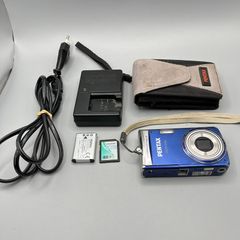 Pentax Optio M60 10MP Blue Compact Digital Camera - Tested - Full Kit