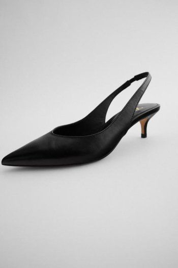 Zara Leather Slingback Court Shoes