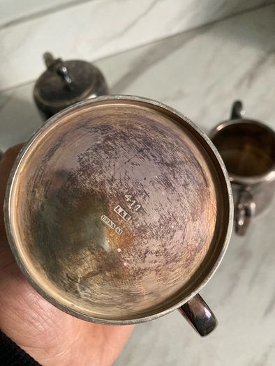 Hotel ware silverplate tea set