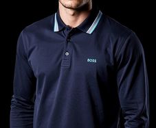 Boss Men's Long Sleeve Polo Shirt Size 2xl-3xl