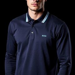 Boss Men's Long Sleeve Polo Shirt Size 2xl-3xl