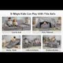 grey bunky kids sofa Image 2
