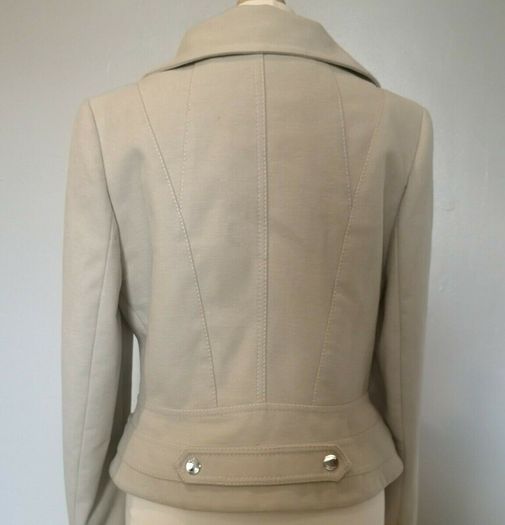 Karen Millen Beige Moleskin Biker Jacket