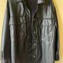 Zara Black Leather Overshirt Image 6