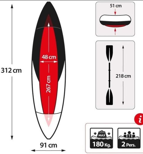 Intex Explorer K2 Inflatable 2 Person Kayak