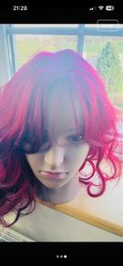 Burgundy wig
