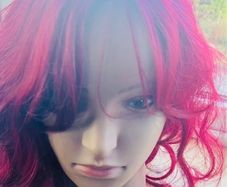 Burgundy wig