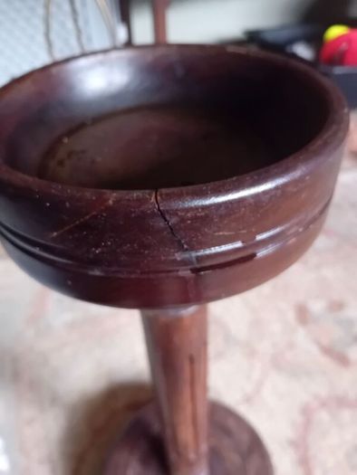 antique french mid century mahogany plant stand