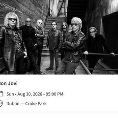 Bon Jovi Premium tickets x 2