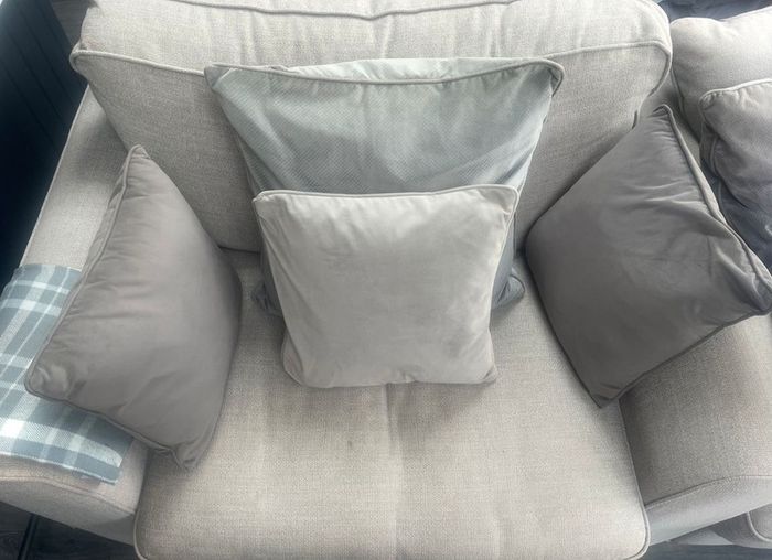 Grey Corner Sofa and Chair